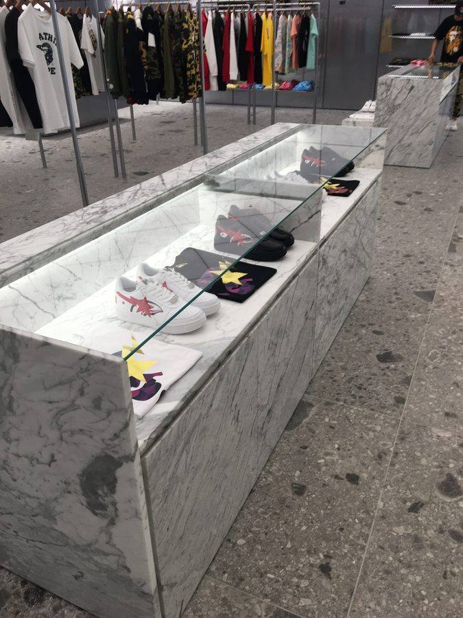 A Bathing Ape Dubai Mall — Sneaker and Apparel Display Case