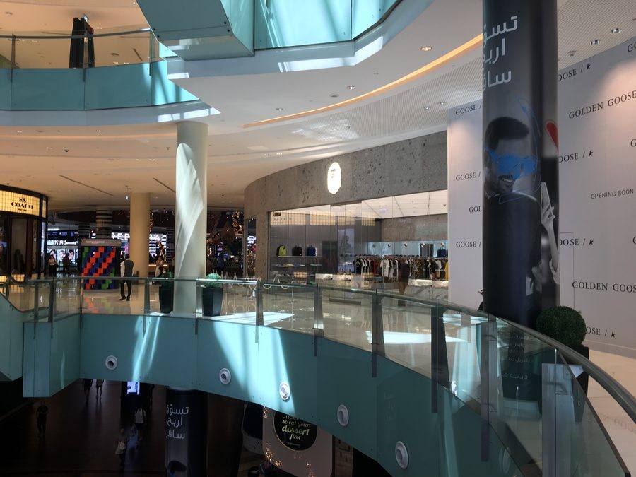 A Bathing Ape Dubai Mall — Upper Level View
