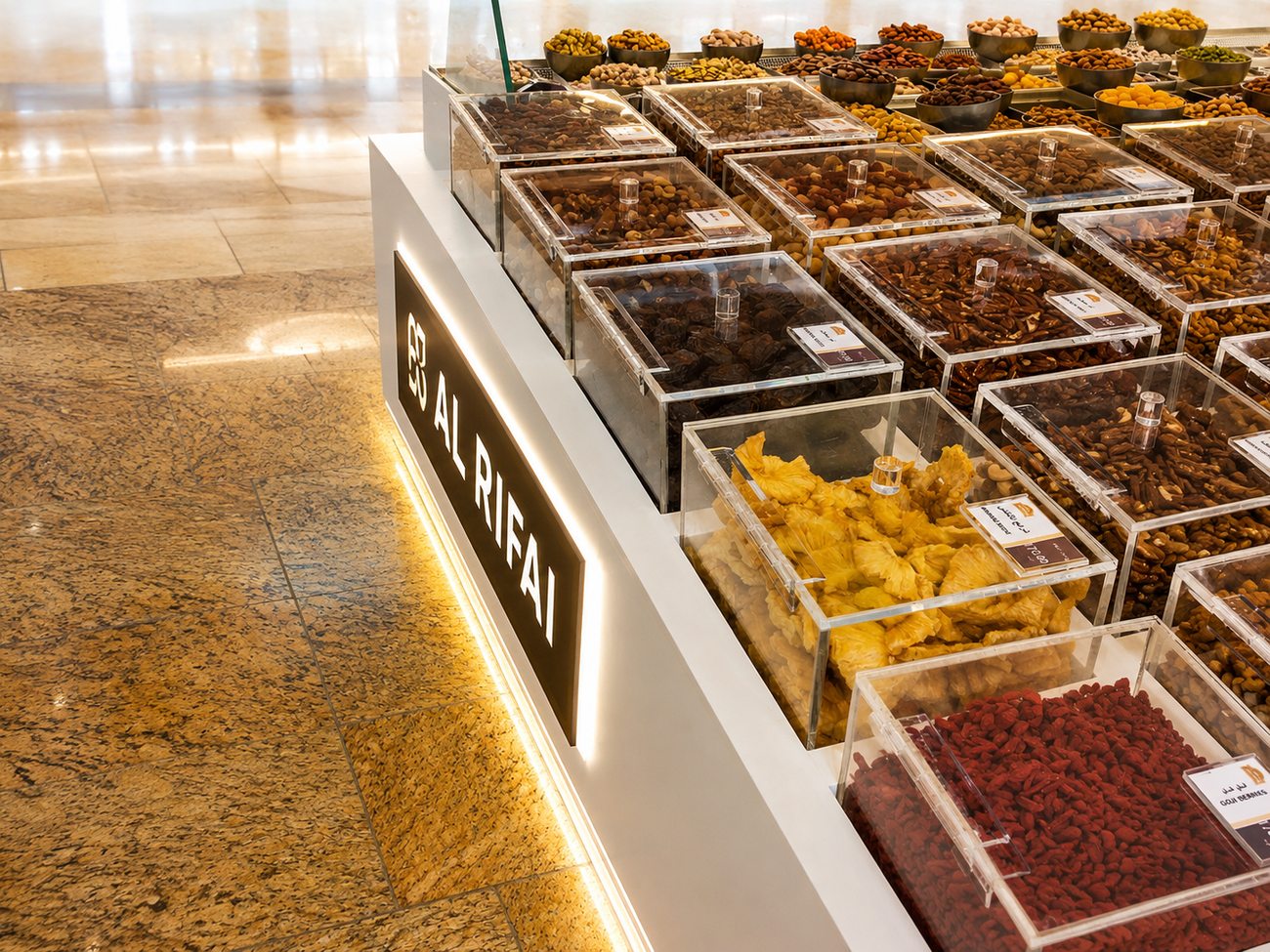 Al Rifai Roastery — Display Bins, Dried Fruit & Nuts