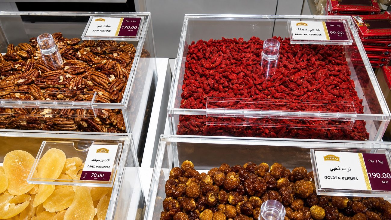 Al Rifai Roastery — Product Display, Close-Up Assortment