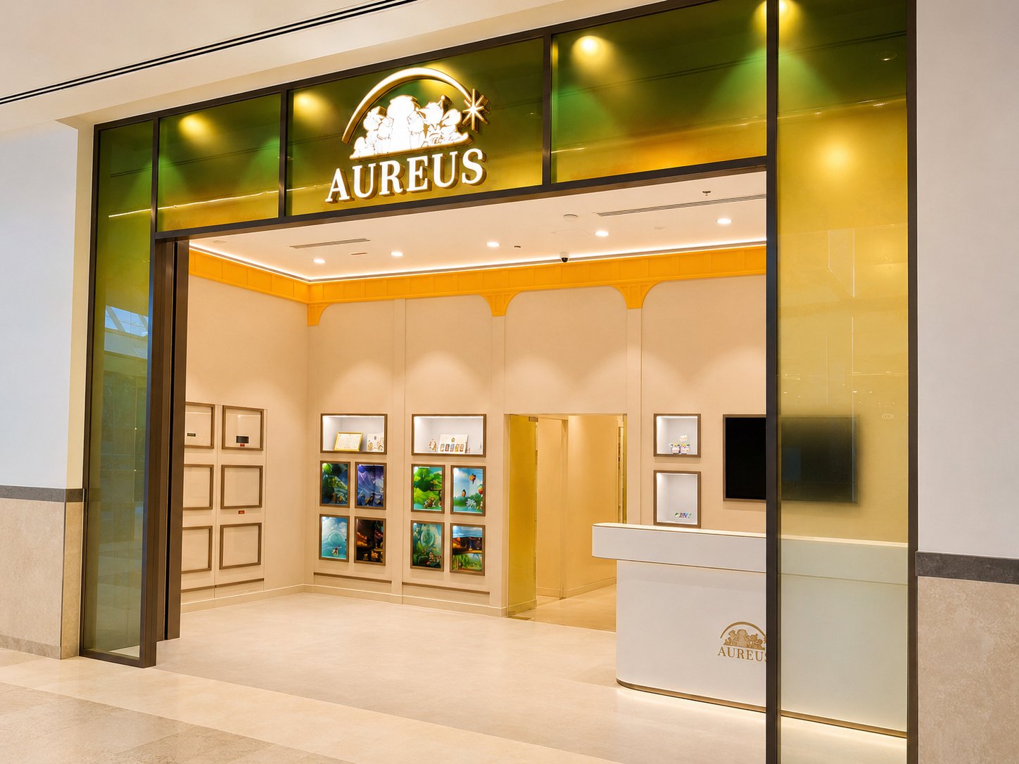 Aureus Music Academy Storefront, Closer Angled View, Springs Souk
