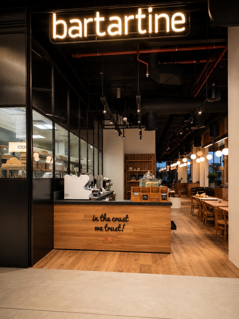 BarTartine — Entrance Counter & Signage