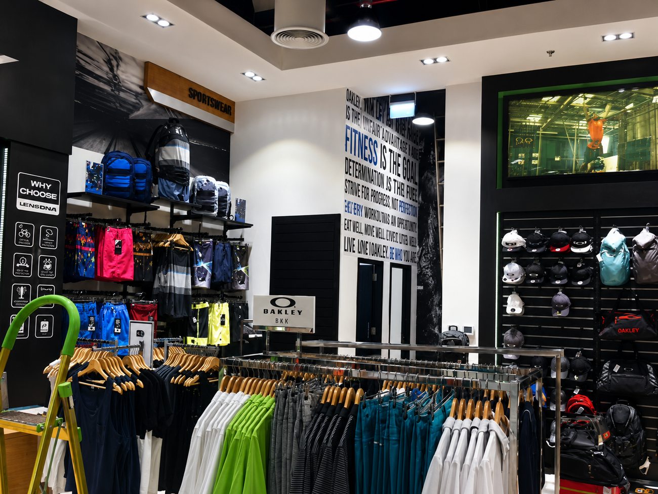 Beyond Fitness Oakley Sportswear Corner, Signage & Shorts, City Centre Me'aisem