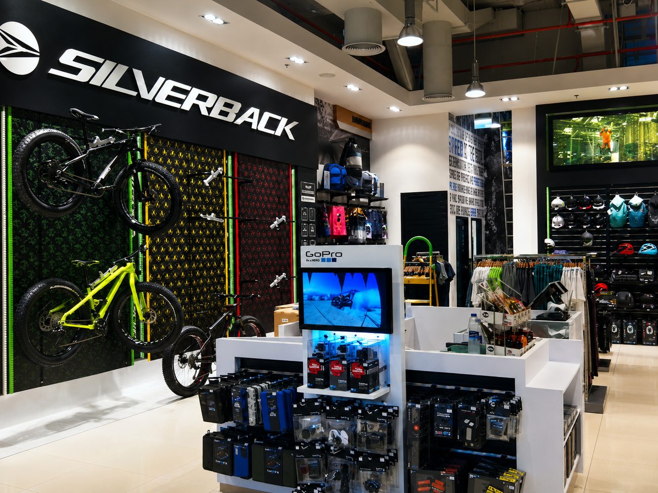 Beyond Fitness Silverback Bike Display, GoPro Counter, City Centre Me'aisem