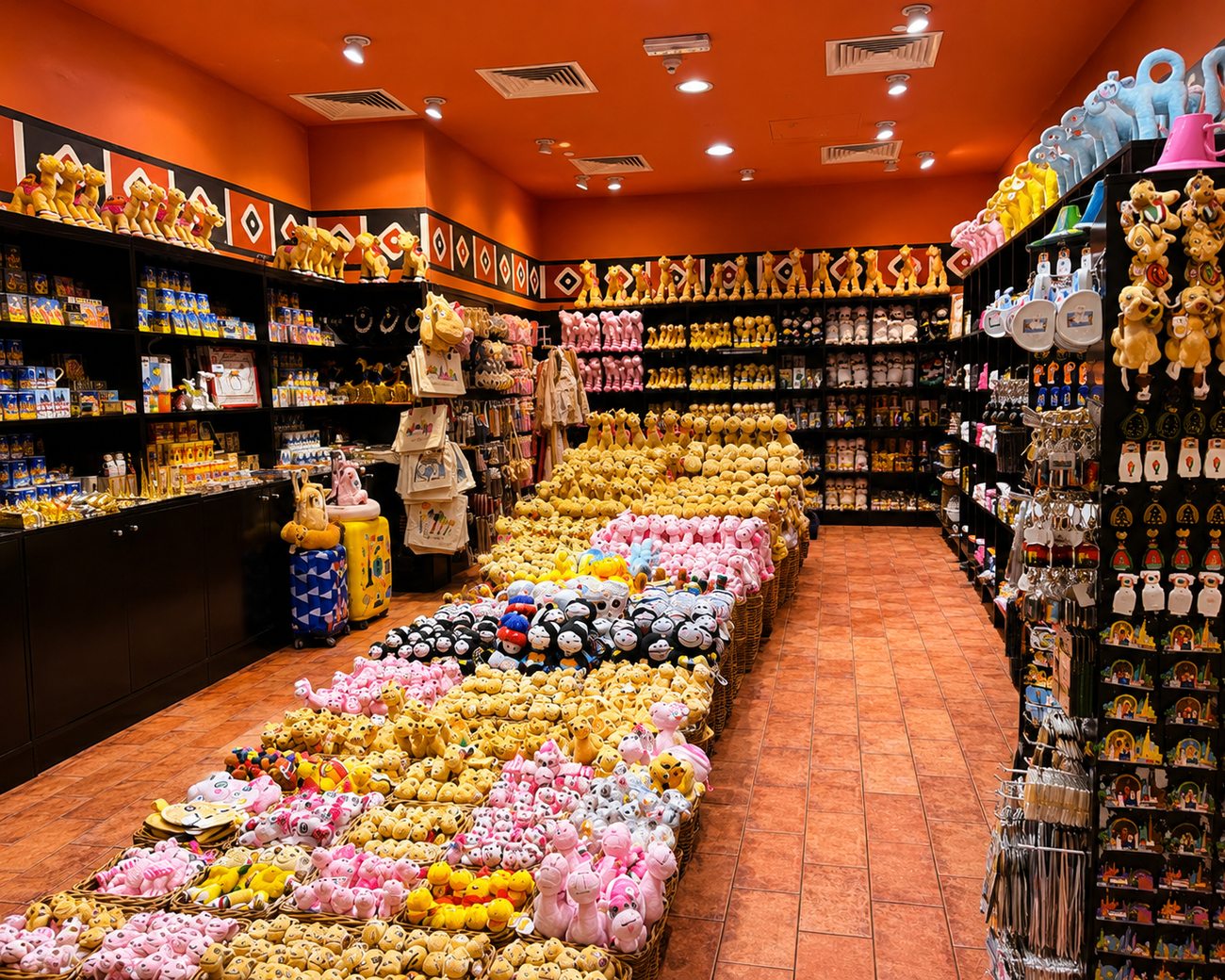 Camel Company wide interior aisle overview, The Dubai Mall