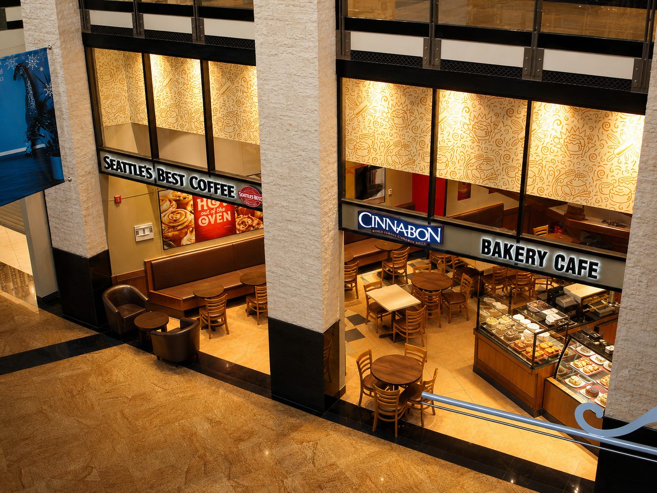 Aerial View, Both Storefronts