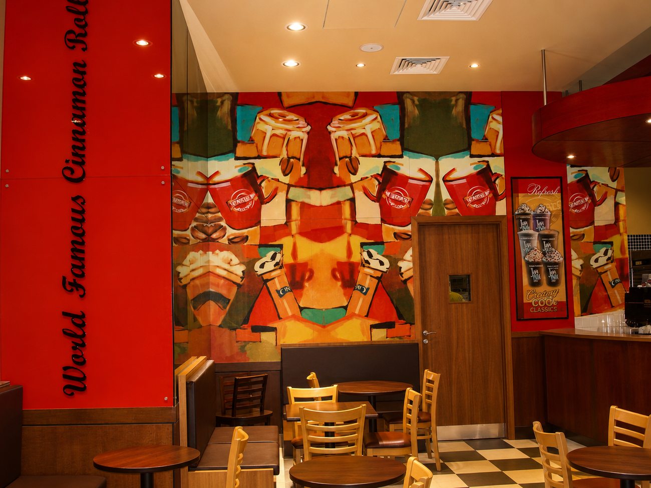 Feature Mural Wall & Seating