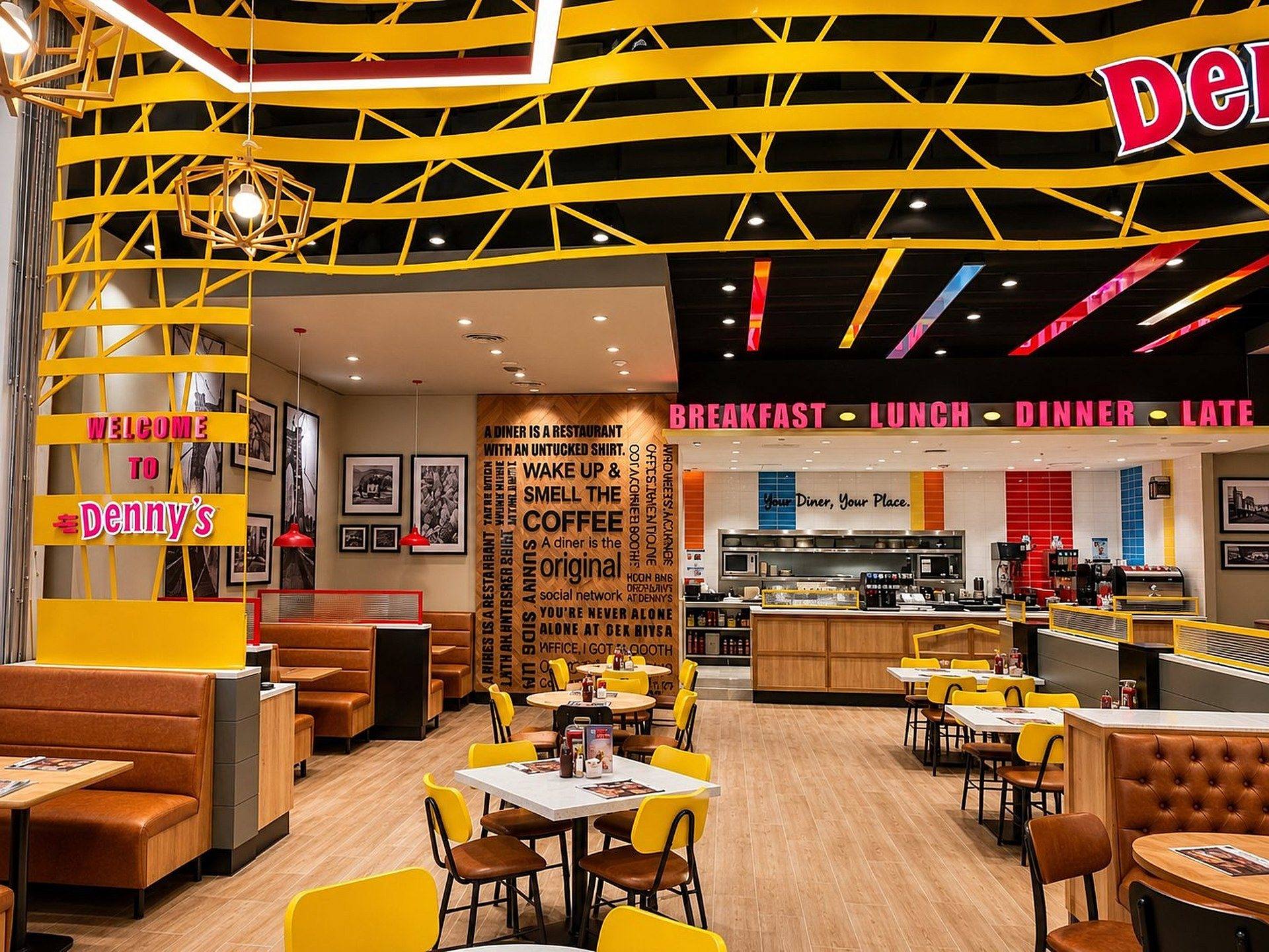 Denny's entrance by Davies Group UAE