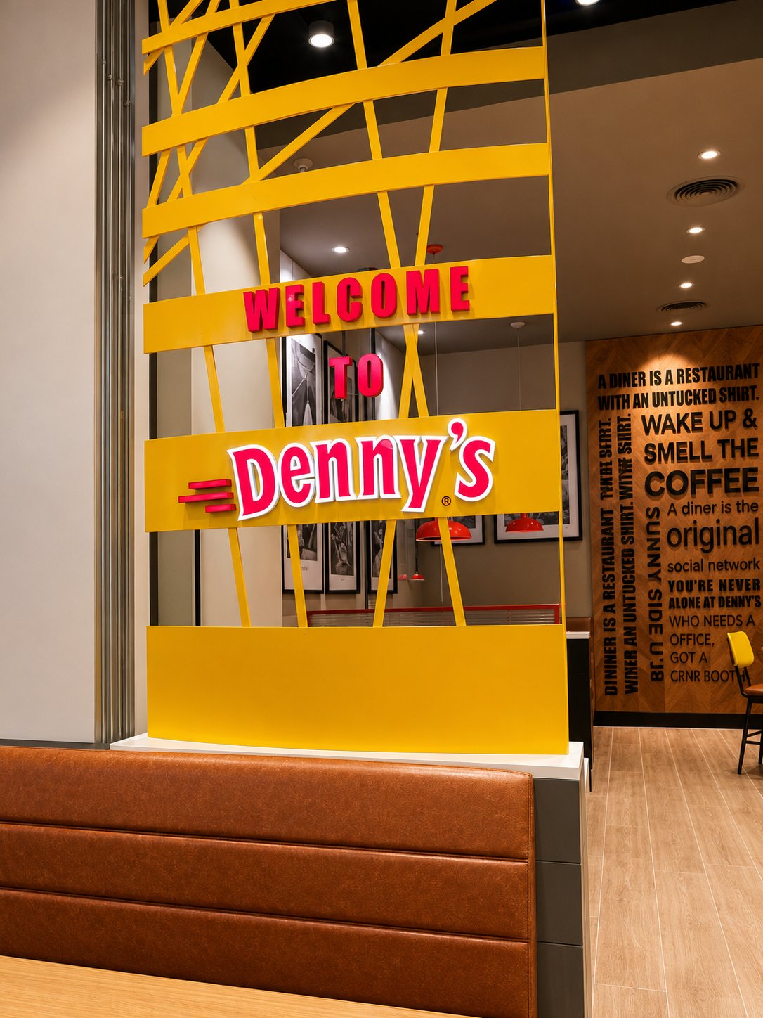 Denny's Welcome Sign Closeup, Festival Plaza, Dubai