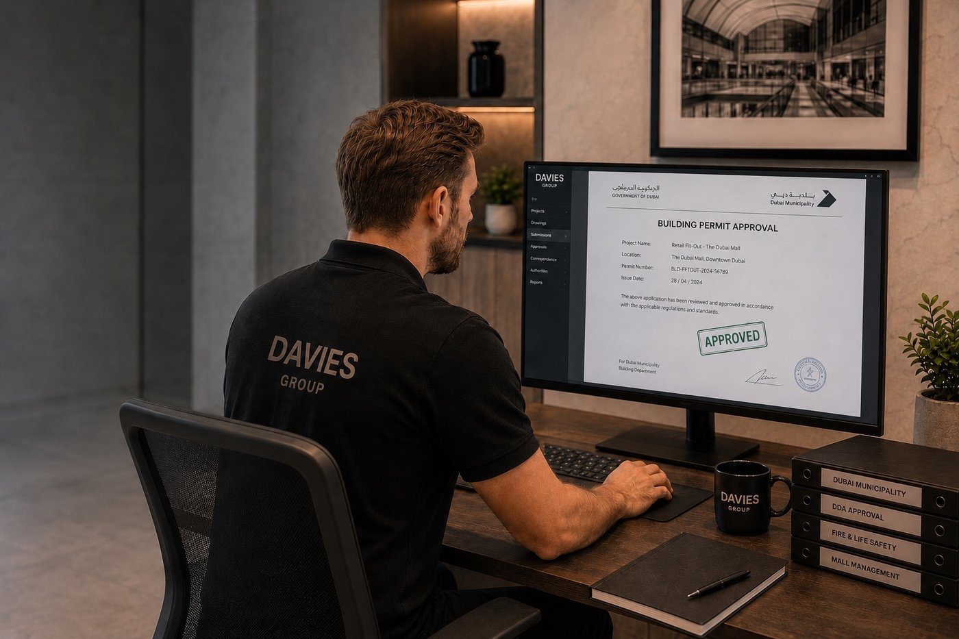Davies Group building permit approval submission and management in Dubai