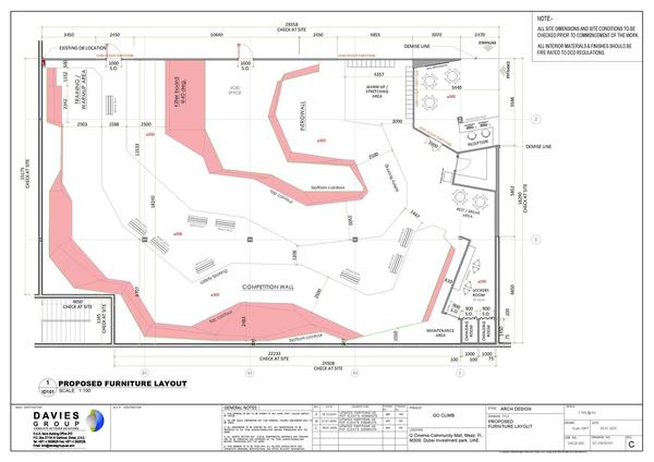 GoClimb CAD technical drawing, sheet 2, by Davies Group UAE