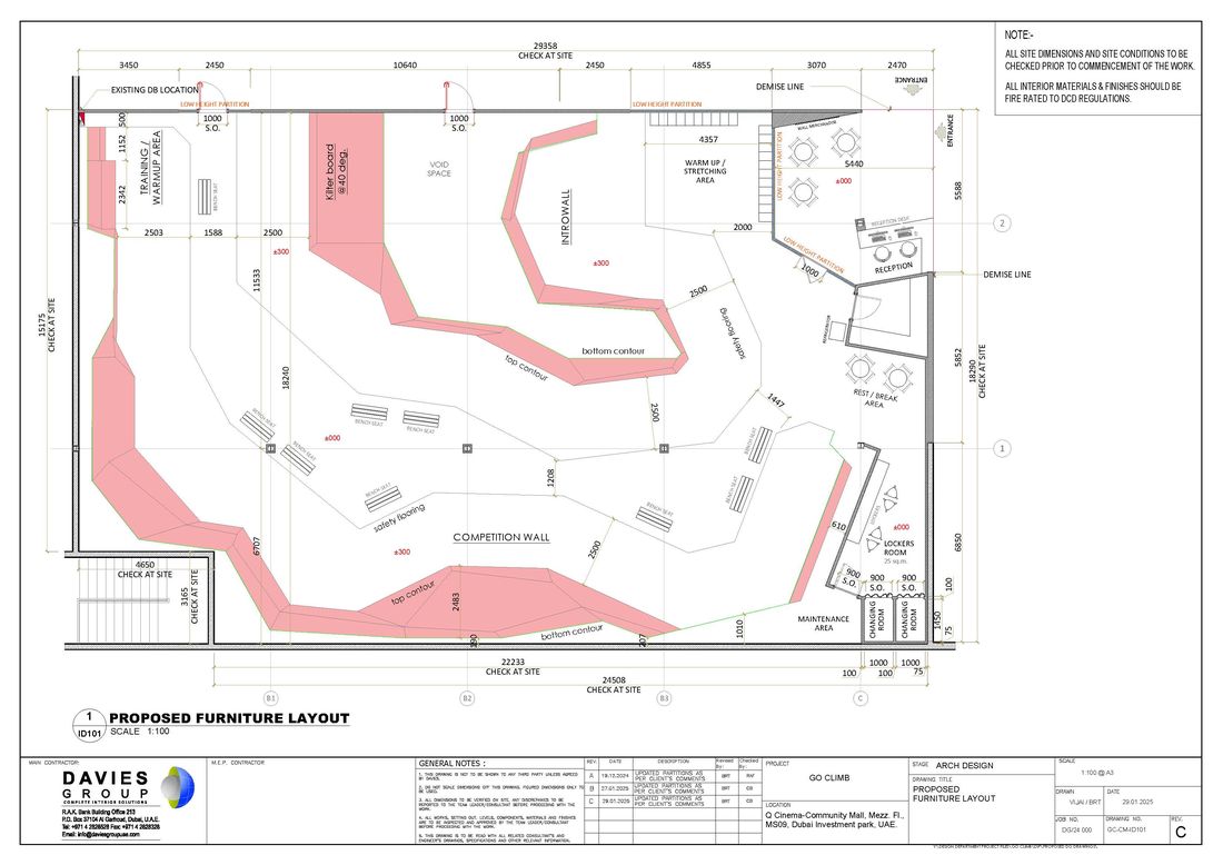 Go Climb Sports CAD technical drawing, sheet 2, by Davies Group UAE