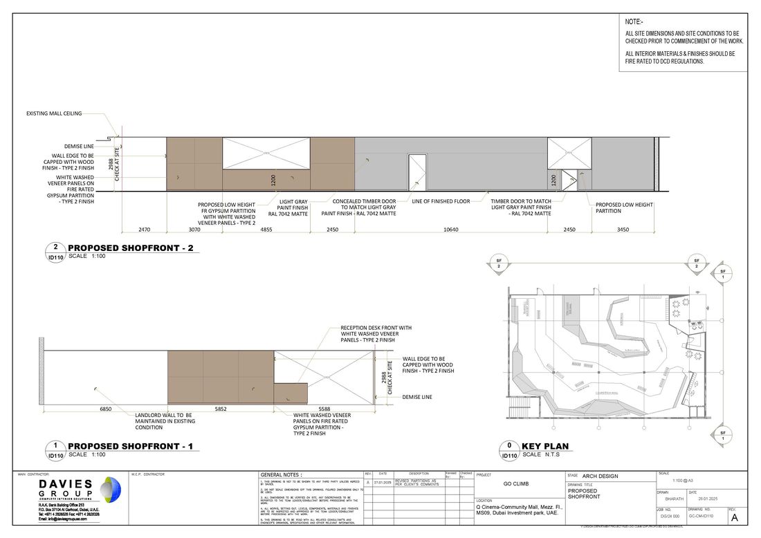 Go Climb Sports CAD technical drawing by Davies Group UAE