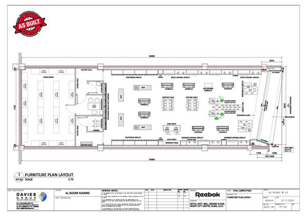 Reebok CAD technical drawing, sheet 3, by Davies Group UAE