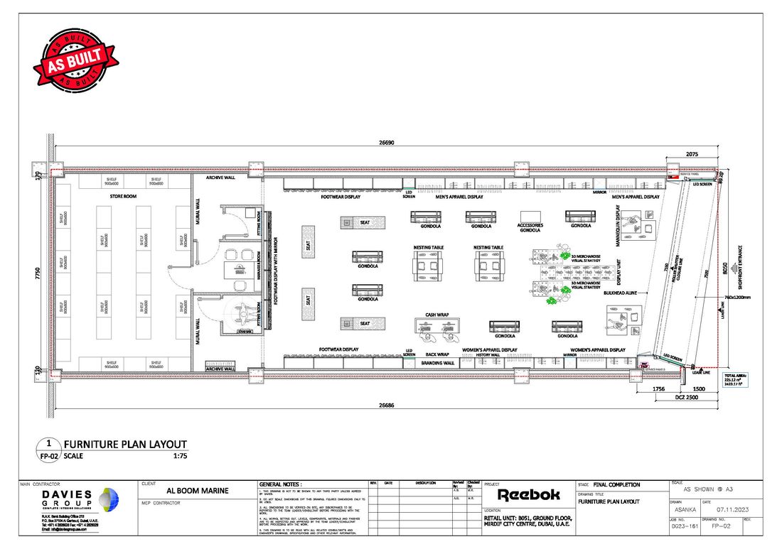 Reebok CAD technical drawing, sheet 3, by Davies Group UAE