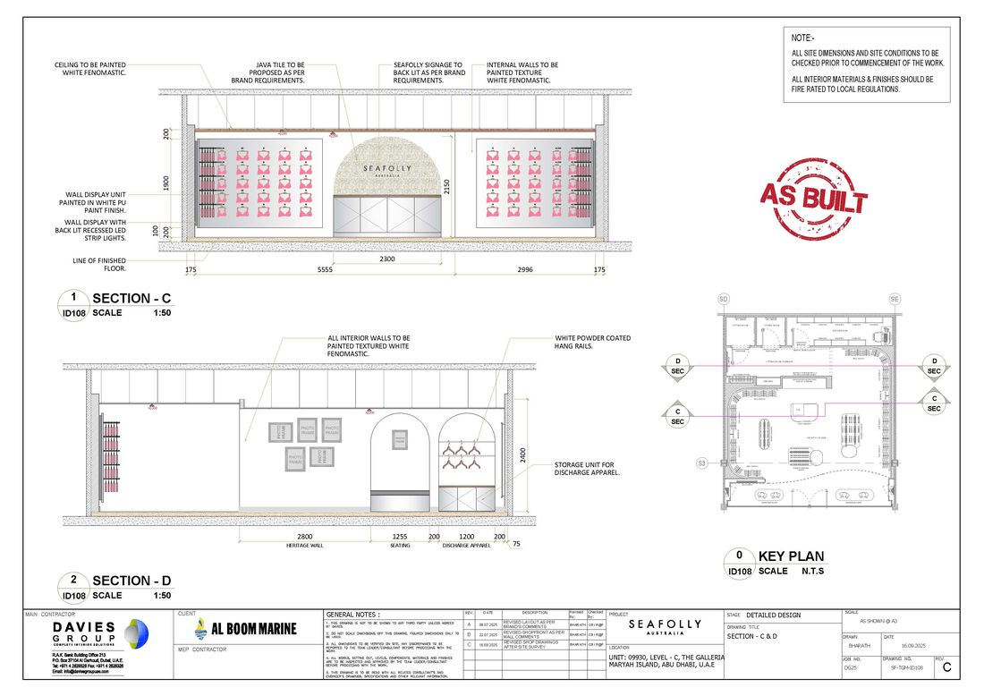 Seafolly CAD technical drawing by Davies Group UAE