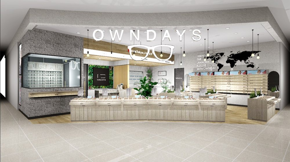 Owndays interior design concept visual by Davies Group UAE