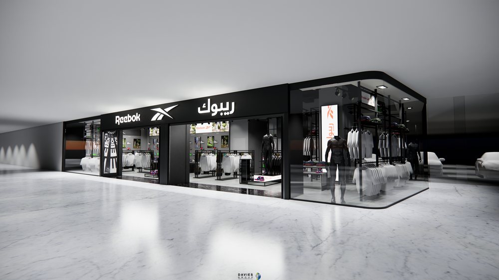 Reebok interior design concept visual, second view, by Davies Group UAE