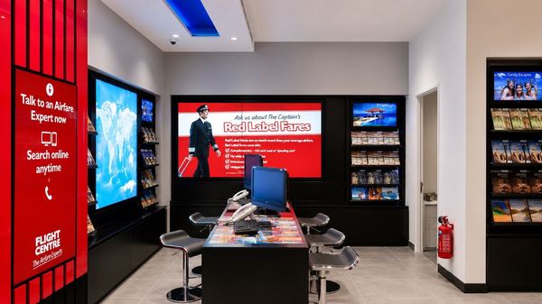 Flight Centre fares video wall, Arabian Ranches, by Davies Group UAE