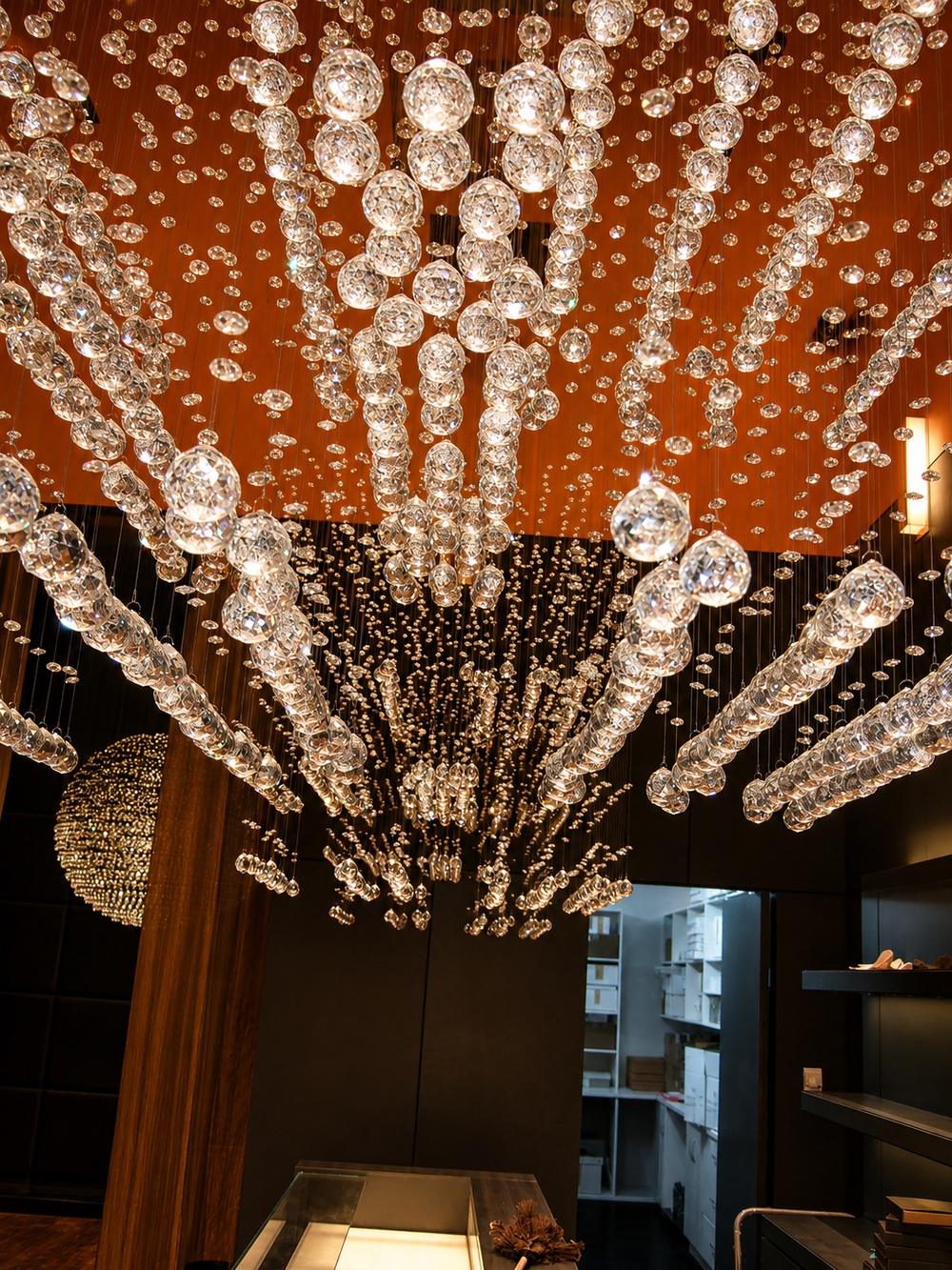 Forrey & Galland crystal chandelier ceiling by Davies Group UAE