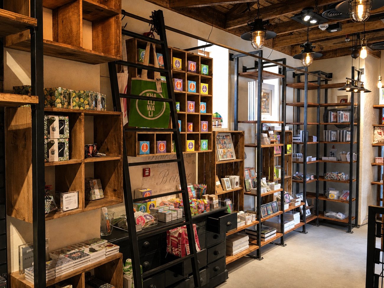 Gallery One interior shelving angle, Riverland Dubai