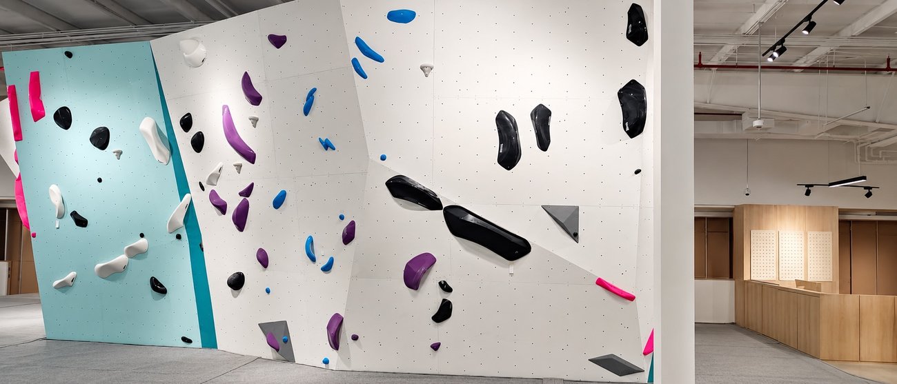 Go Climb Sports Purple, Black & Blue Bouldering Wall, Junction Mall