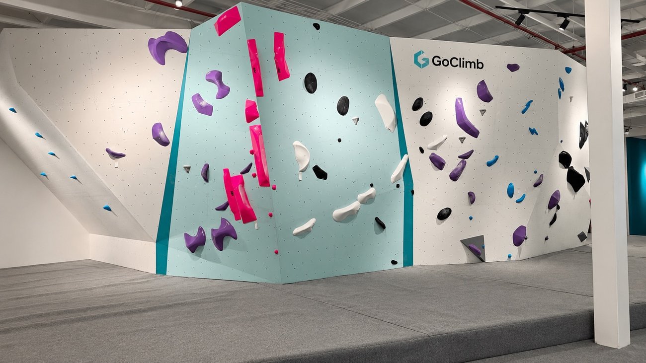 Go Climb Sports Purple & Pink Bouldering Wall, GoClimb Signage, Junction Mall