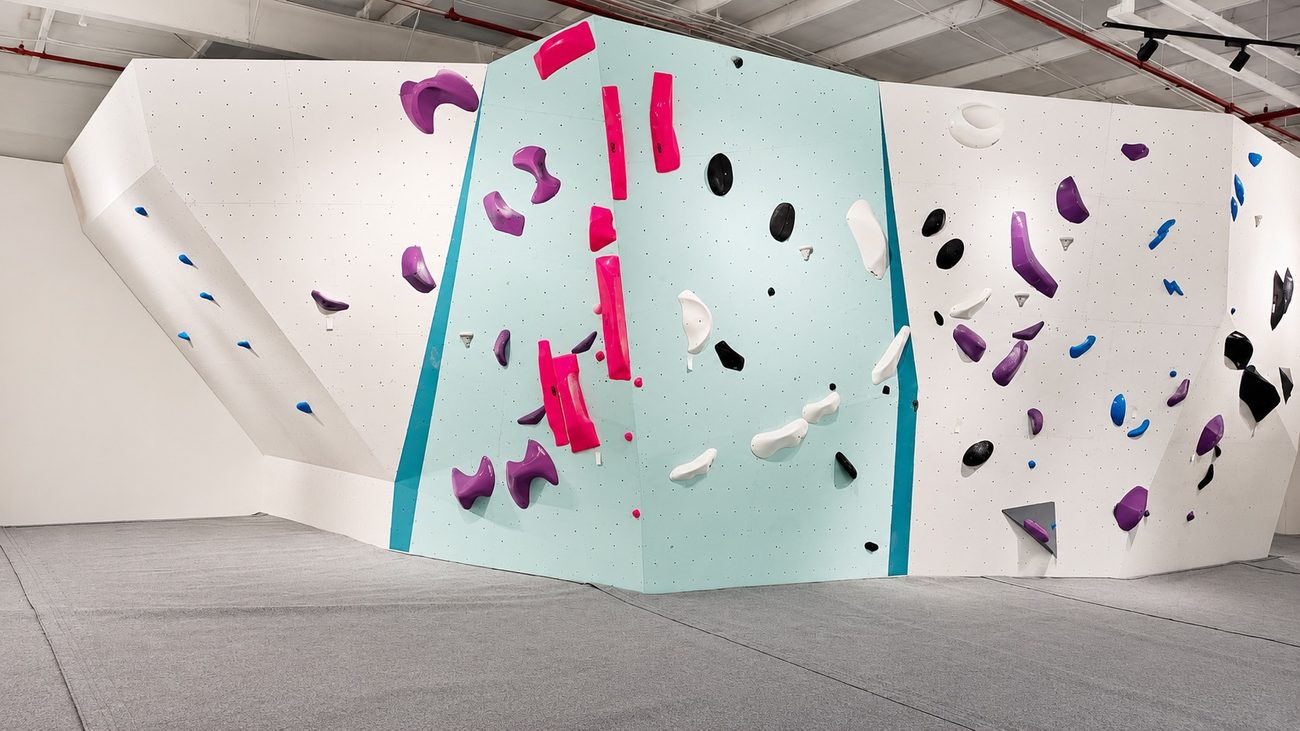 Go Climb Sports Purple, Pink & White Bouldering Wall, Junction Mall