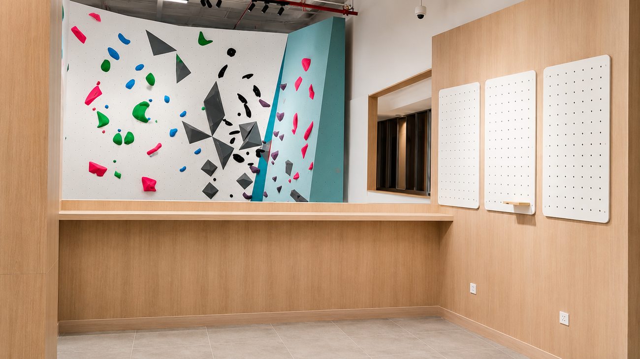 Go Climb Sports Reception Desk, GoClimb Logo Signage, Junction Mall