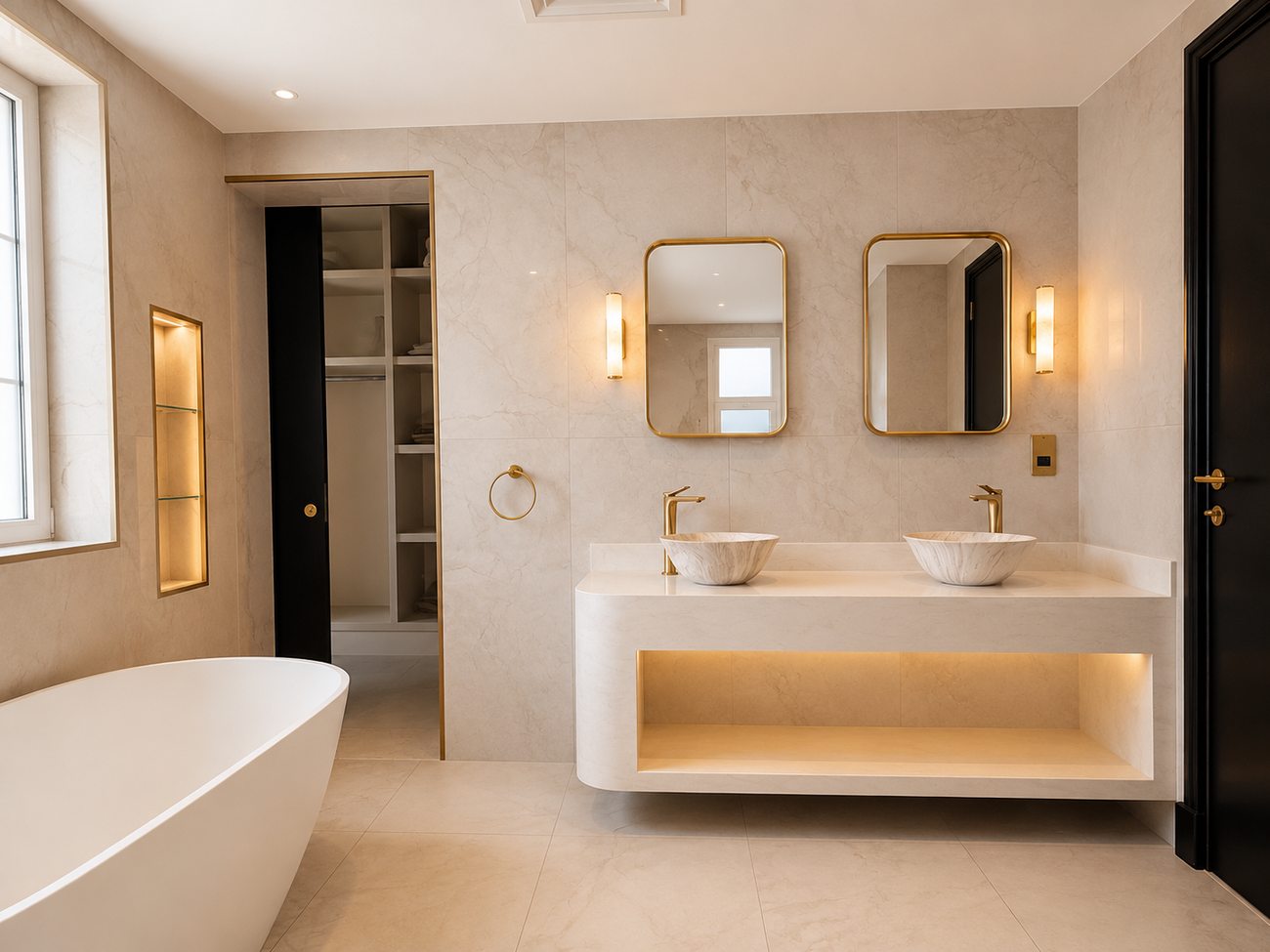 JVT Villa — Ensuite His & Hers Vanity, Wide View