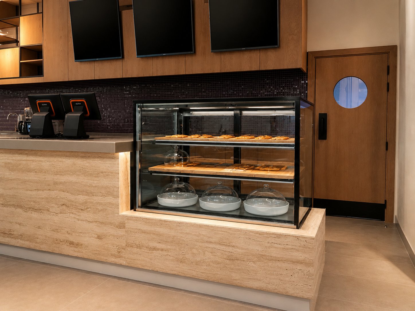 MORE Cafe Pastry Display Case, Alternate Angle, Dubai World Trade Centre