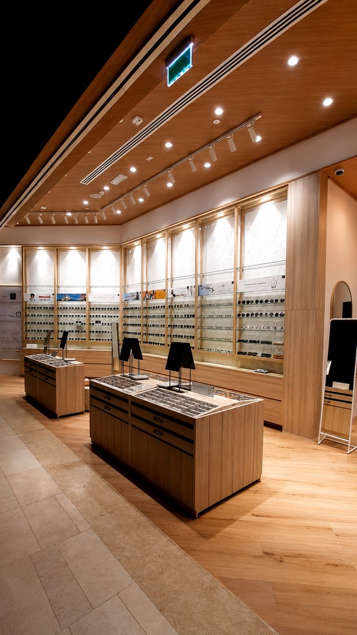 Owndays Display Wall & Eyewear Cabinetry, Evening