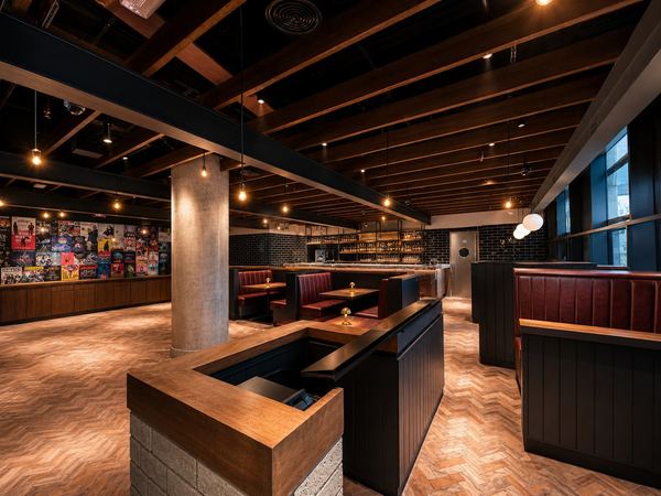 Pitfire Pizza dining area, Dubai Hills Mall, by Davies Group UAE