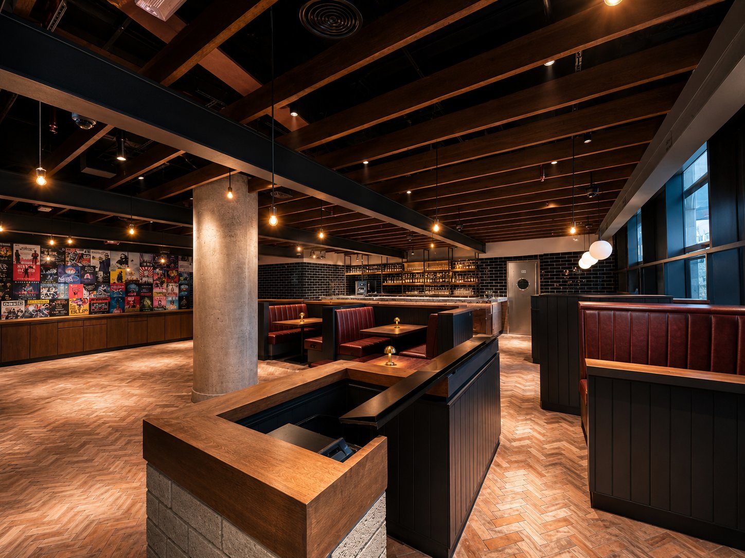 Pitfire Pizza dining area, Dubai Hills Mall, by Davies Group UAE