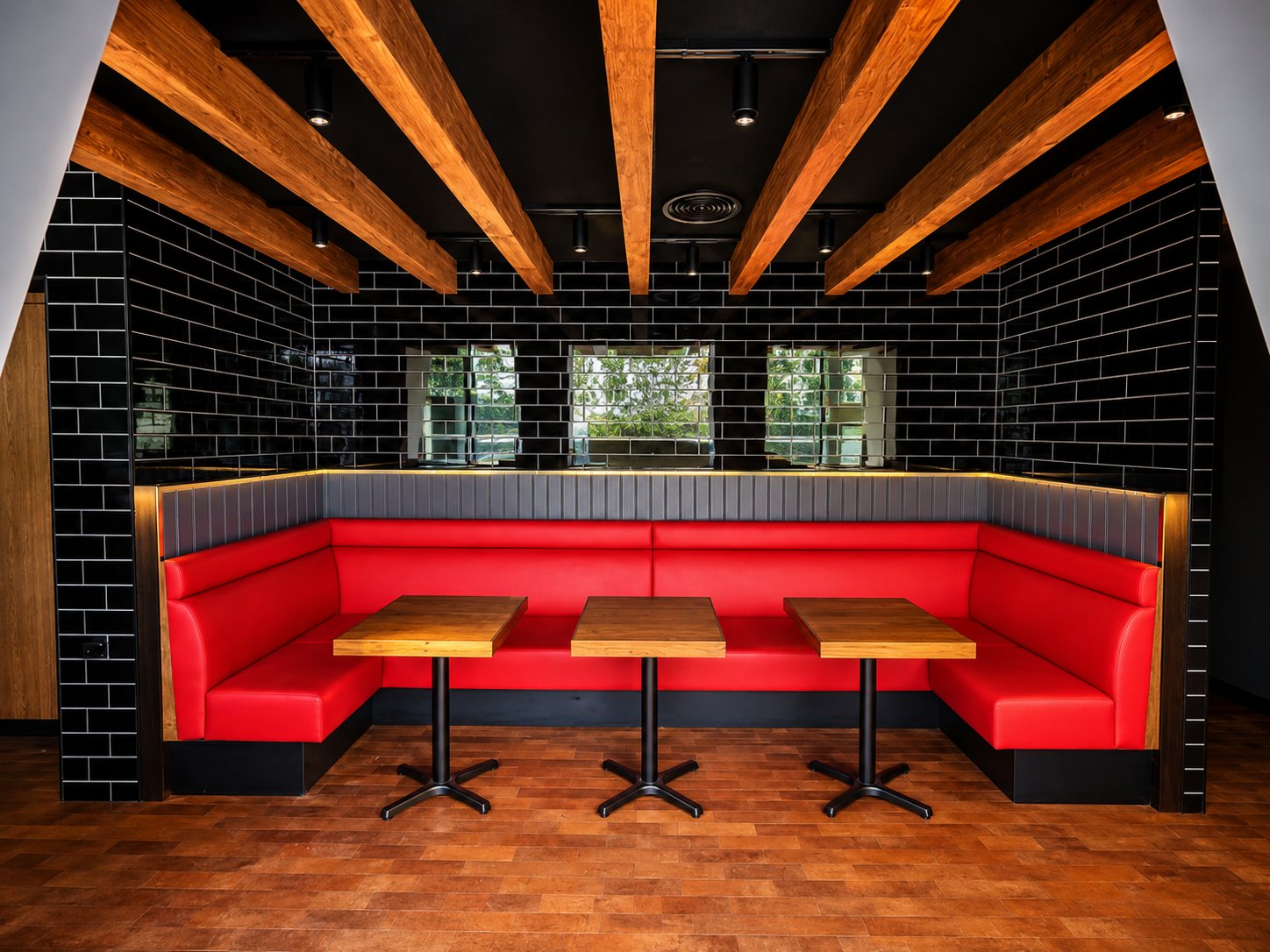 Pitfire Pizza U-Booth Corner Seating, Wide View, JVC, Dubai