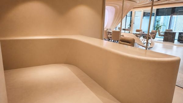 RIN Foundation bespoke reception counter by Davies Group UAE