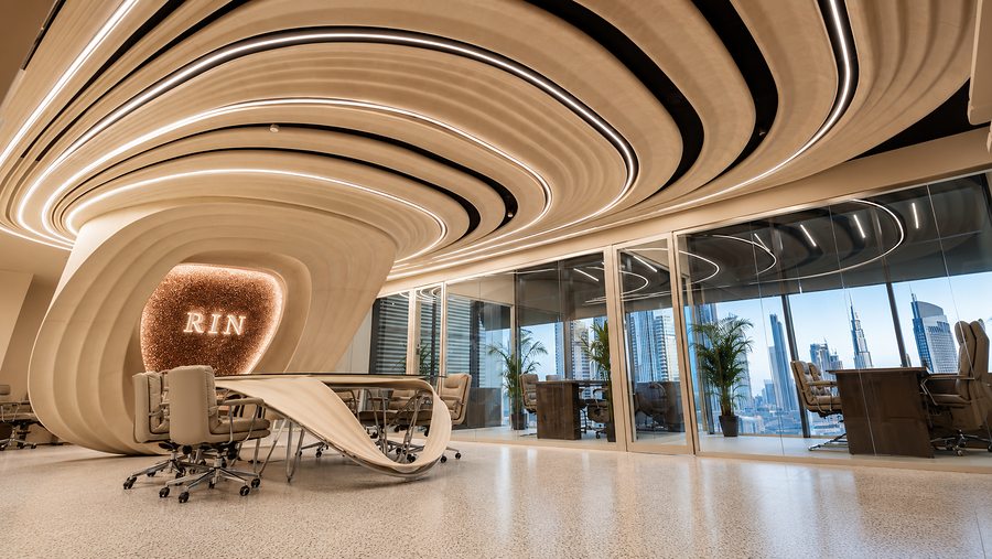 High quality RIN Foundation boardroom fit-out by Davies Group UAE