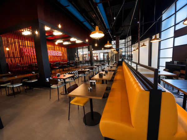 Roadster Diner dining hall, Mirdif City Centre, by Davies Group UAE
