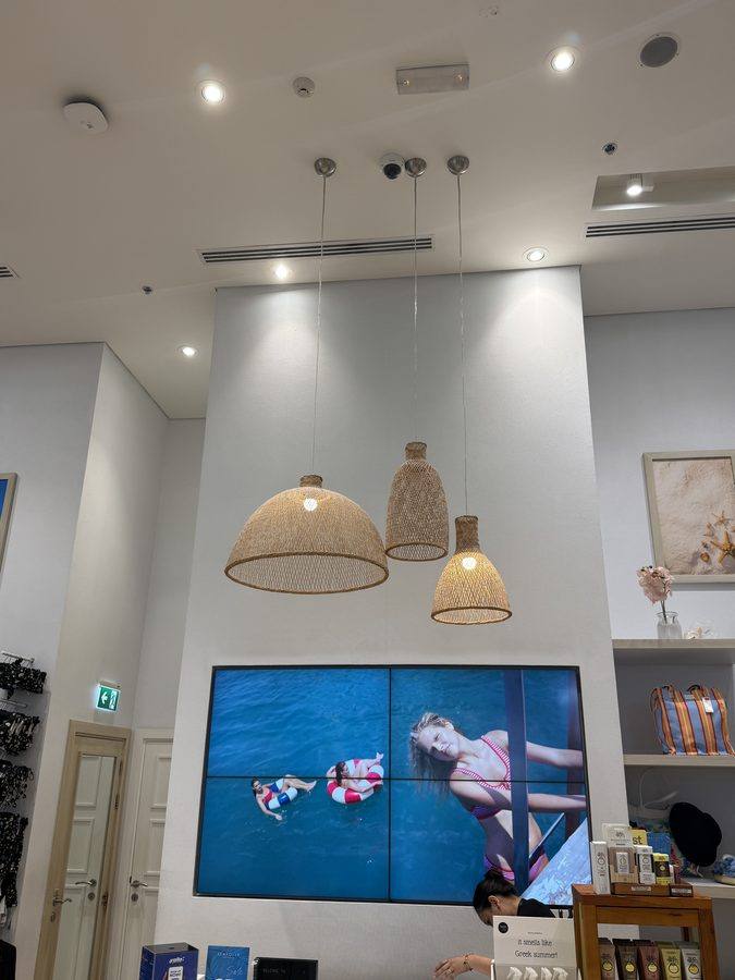 Seafolly Australia Dubai Marina Mall — Rattan Pendant Lighting