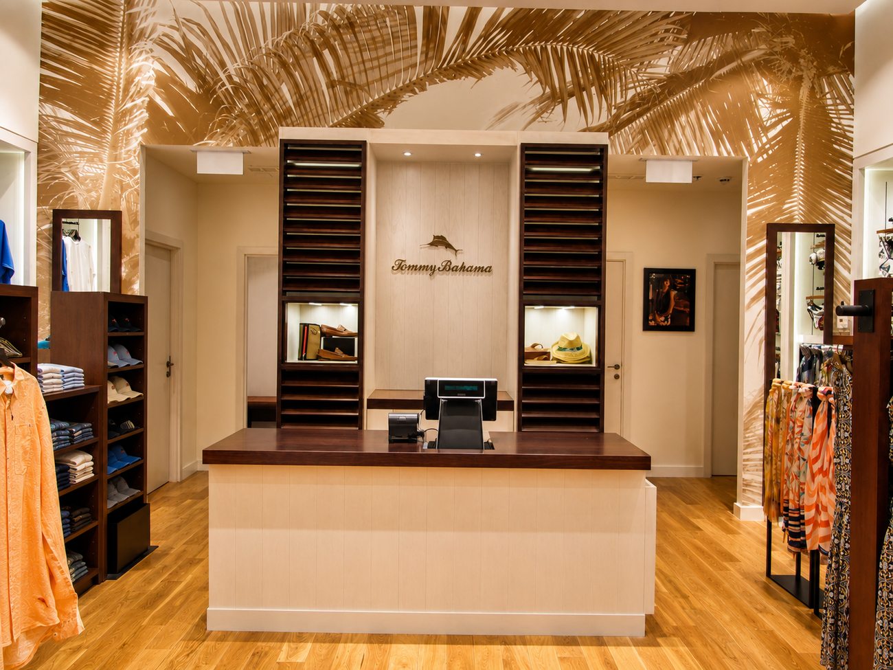 Tommy Bahama Sales Counter and Logo Wall, Mirdiff City Centre