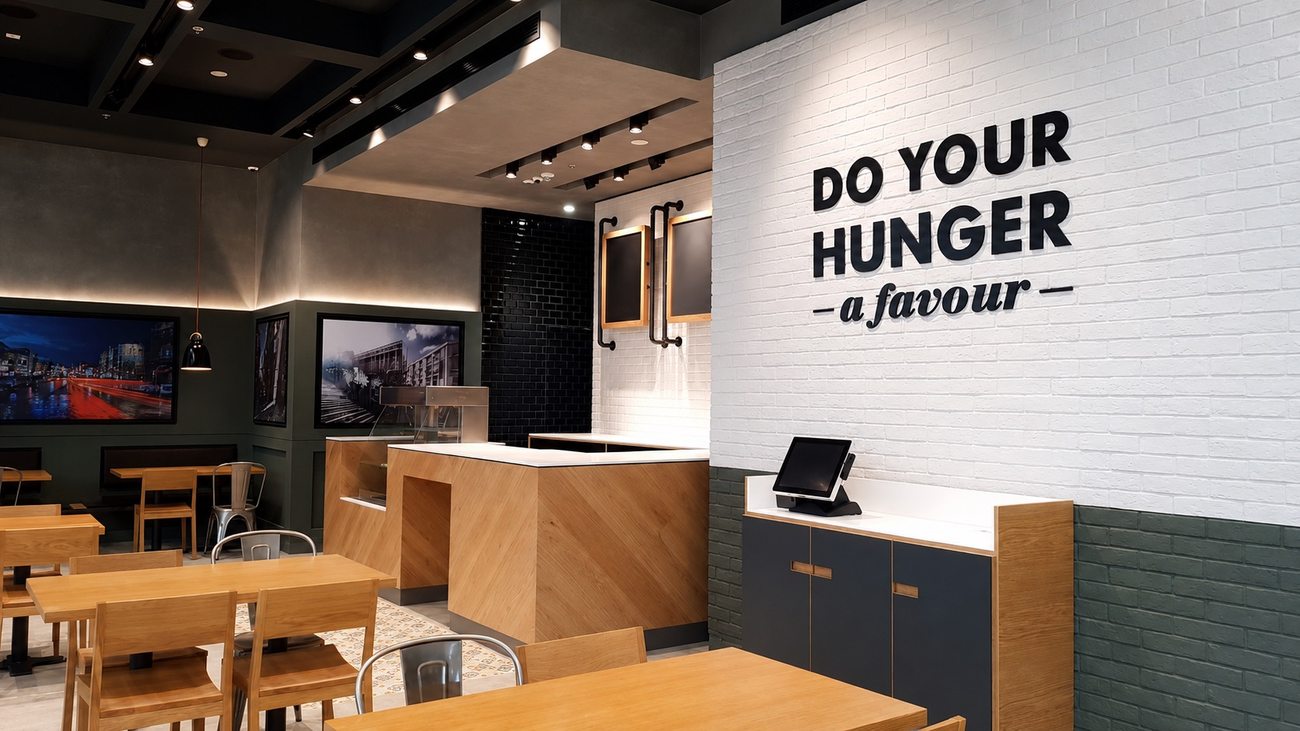 Zaatar w Zeit — Service Counter & POS Beneath Feature Wall
