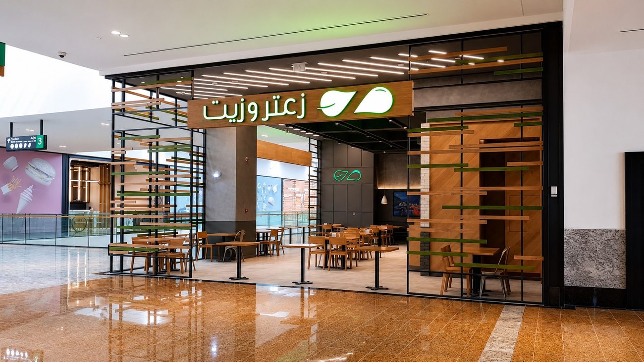 Zaatar w Zeit — Storefront Entrance, Arabic Signage