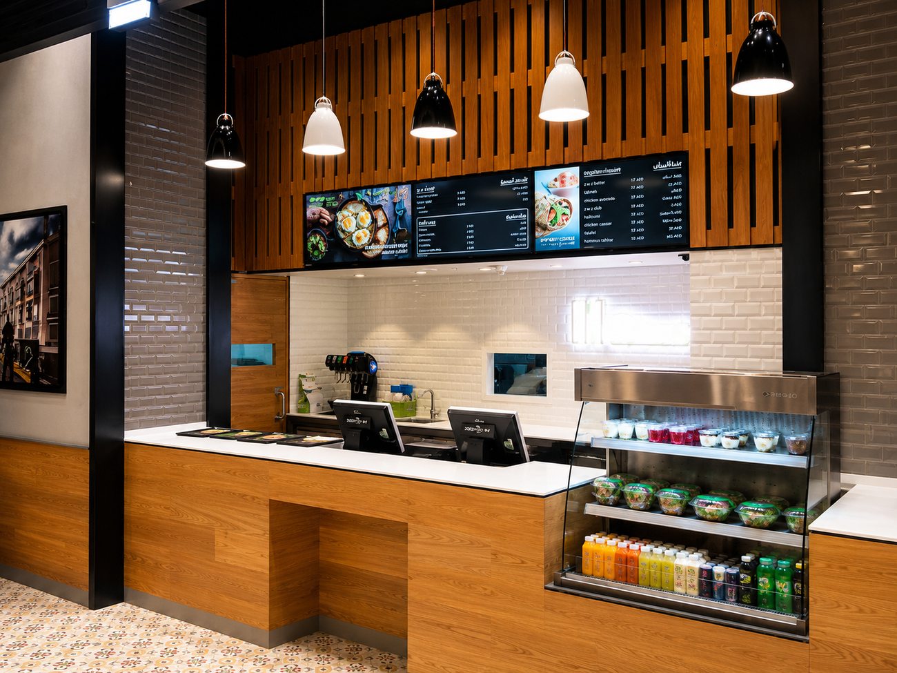 Counter & Menu Screens, Zaatar w Zeit, The Dubai Mall