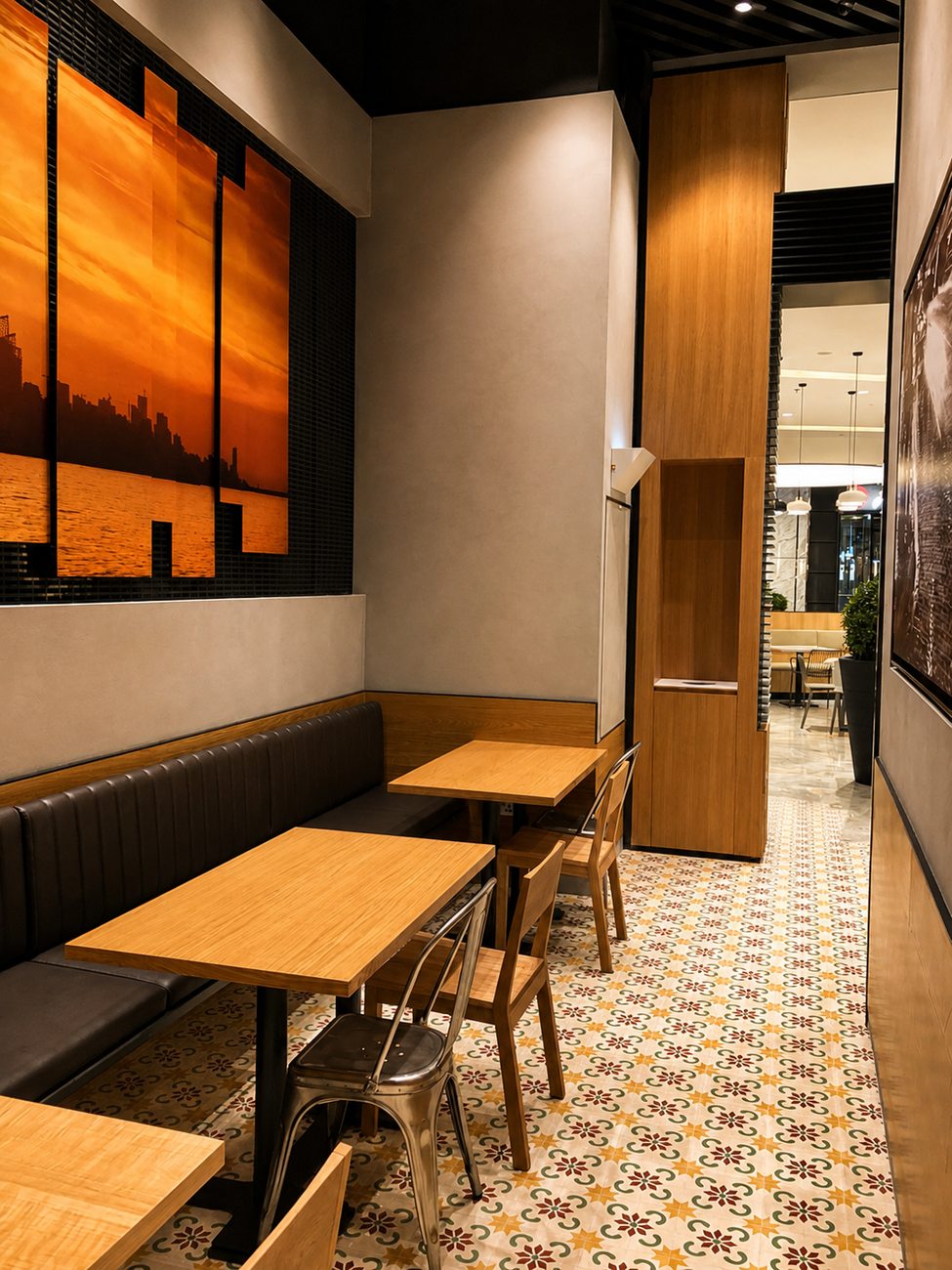Dining Area & Booth Seating, Zaatar w Zeit, The Dubai Mall